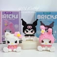 thumbnail image 2 of Bloques de construcción de Hello Kitty para niños, juguetes ensamblados, adorno decorativo, figura de Anime Sanrio, modelo Kuromi, regalo de rompecabezas de My Melody, 2 of 3