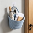 thumbnail image 5 of Fabric Wall Hanging Storage Basket- Small Hanging Basket for Organizing, Woven Pouchs Boho Style Wall Mounted Bag, Storage Organizers and Decoration Pocket Caddy Bins on Door Rack, 5 of 5