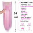 thumbnail image 5 of SHCKE Full Head Clip in Hair Extensions Colorful 26" Long Straight Hair Extensions 24" Fluffy Curly Wavy Hair Extension Synthetic Hair Pieces for Women, 5 of 5