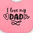 thumbnail image 4 of Inktastic I Love My Dad with Hearts Boys or Girls Baby Bib, 4 of 4