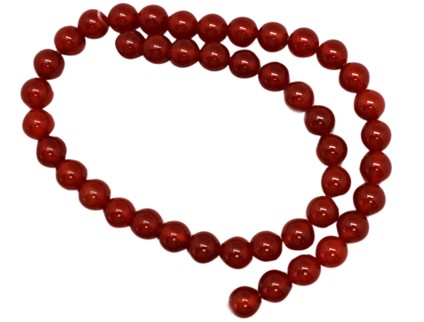 10mm Round Red Stone Bead Strand (22 Piece) - Walmart.com