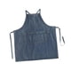 thumbnail image 4 of Delantal de lona gruesa ajustable con bolsillos grandes Delantal de cocina Delantal con pechera para Azul oscuro, 4 of 9