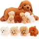 thumbnail image 1 of Set de animales de peluche para perros Golden Retriever con cachorros, 1 of 7