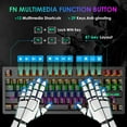 thumbnail image 5 of Mechanical Gaming Keyboard Blue Switch Mini 82 Keys Wired Rainbow LED Backlit Keyboard,Lightweight Gaming Mouse 6400DPI Honeycomb Optical,Gaming Mouse Pad for PC Gamers(Black), 5 of 6