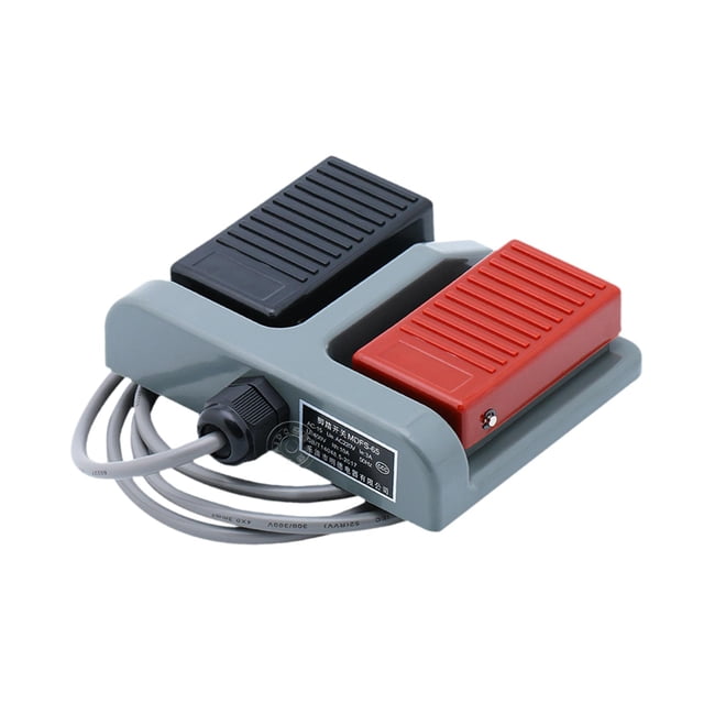 Dickly Interrupteur à Pédale Current, Double Commutation, Antidérapant, Durable, en PP, pour Fil de 2 m Sans USB