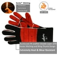 thumbnail image 4 of Strongarm Kevlar Welding Gloves, Heat Resistant Leather for Stick, MIG, TIG, Forge, BBQ, Grill, Fireplace, 4 of 7
