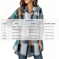 thumbnail image 4 of Aboser Button Down Long Shirts for Women Retro Plaid Jacket Roll Up Long Sleeve Jackets Lightweight Casual Shacket Loose Fitted Collared Shirt Blouses, 4 of 6