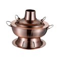 thumbnail image 5 of WeiLaiKeQi China Copper Chafing Dish Soup Pot Cooking Pot for Parties Buffets Household violet 32CM, 5 of 9