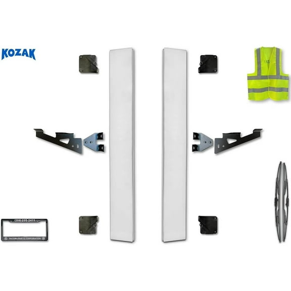 Kozak Bottom Cabin Fairings Narrow Version w/ Brackets Full Set Compatible with Freightliner Cascadia 2008-2017