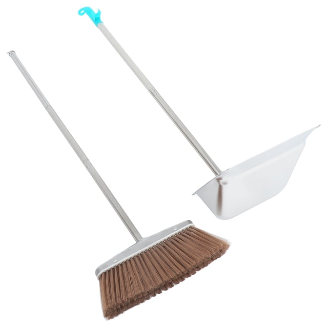 unbranded 1Jgo Kit Escoba Y Recogedor Para Uso Interior Con Mango Ergonómico Resistente Y Suaves