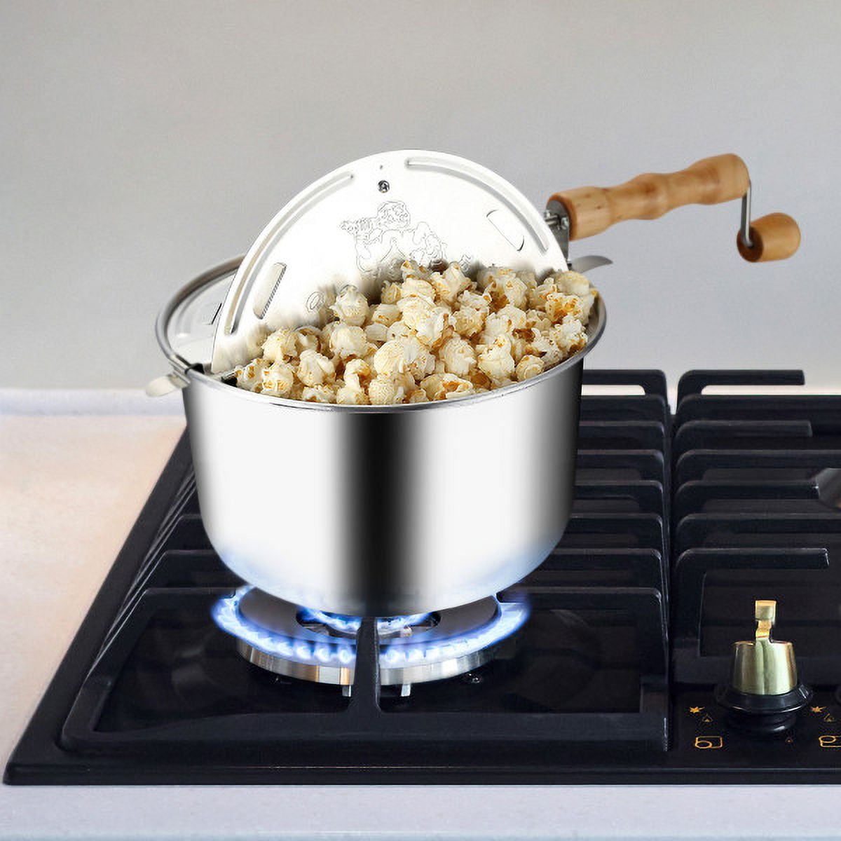 Victorio StoveTop Stainless Steel Popcorn Popper VKP1160 with Gearless Flex Drive and Induction Compatible Walmart