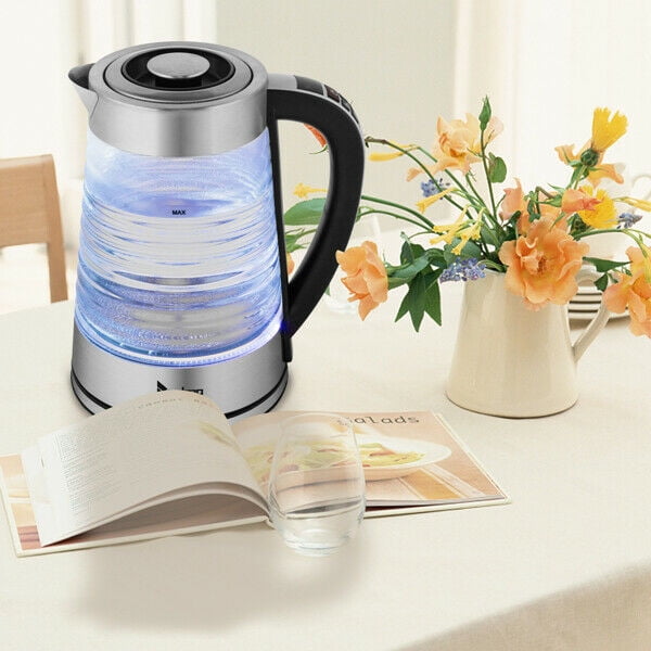 ZOKOP 1500W 110V 1.8L Electric Crystal Clear Glass Kettle
