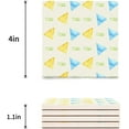 thumbnail image 3 of FMSHPON Hello Summer Yellow and Blue Set of 4 Coaster for Drinks, Absorbent Ceramic Stone Coasters Cup Mat with Cork Base for Home Kitchen Room Coffee Table Bar Decor, 3 of 4