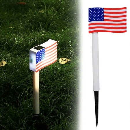

Linjieee SUPVOX Daily Garden Lamp Lamp US Flag Garden Lamp Solar Lamp Outdoor Decoration Our Flag Decorative Path Manufacturer Rain Street Lamp Mini Lights String Plug in
