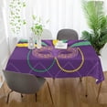 thumbnail image 6 of 60"x90" Mardi Gras Tablecloth, Waterproof Washable Polyester Square Table Cover Durable Tablecloth for Kitchen Dining Table Party Decor, 6 of 7