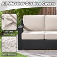 thumbnail image 4 of Meetleisure Outdoor Rust-Proof Aluminum Frame 3-Seat Sofa Set, 1 Three-Seat Sofa 2 Chairs and 2 Rocking Chairs, Suitable for both Indoor and Outdoor， Beige, 4 of 14
