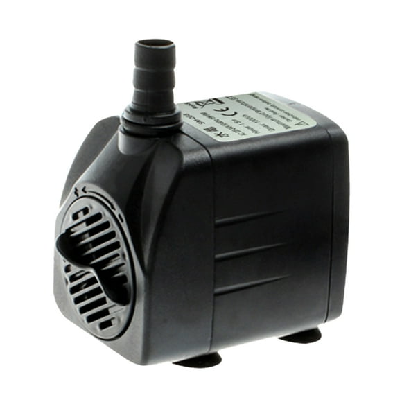 Minibomba de agua sumergible potente para fuentes, estanques, acuarios, peceras y estatuas, con enchufe estadounidense (negra)