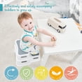 thumbnail image 4 of Toddler Step Stool for Bathroom Sink, 2 Step Stool for Kids Toilet Potty Training, Non-Slip Toddlers Baby Child Kid Plastic Poop Stools with Handle for Kitchen Counter Bed (White-Grey), 4 of 4