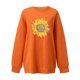 thumbnail image 3 of Gibobby Sudaderas con cremallera Suéter holgado de otoño e invierno para mujer, sin capucha con manga de hombro de Color sólido (Anaranjado, S), 3 of 4