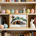 thumbnail image 6 of Wooden Empty Tomb Resurrection Decor Sea Glass Framed Easter Wall Art, 6 of 6