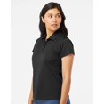 thumbnail image 3 of Polo Basique pour Femmes, L, Violet Blanc Collégial, 3 of 4