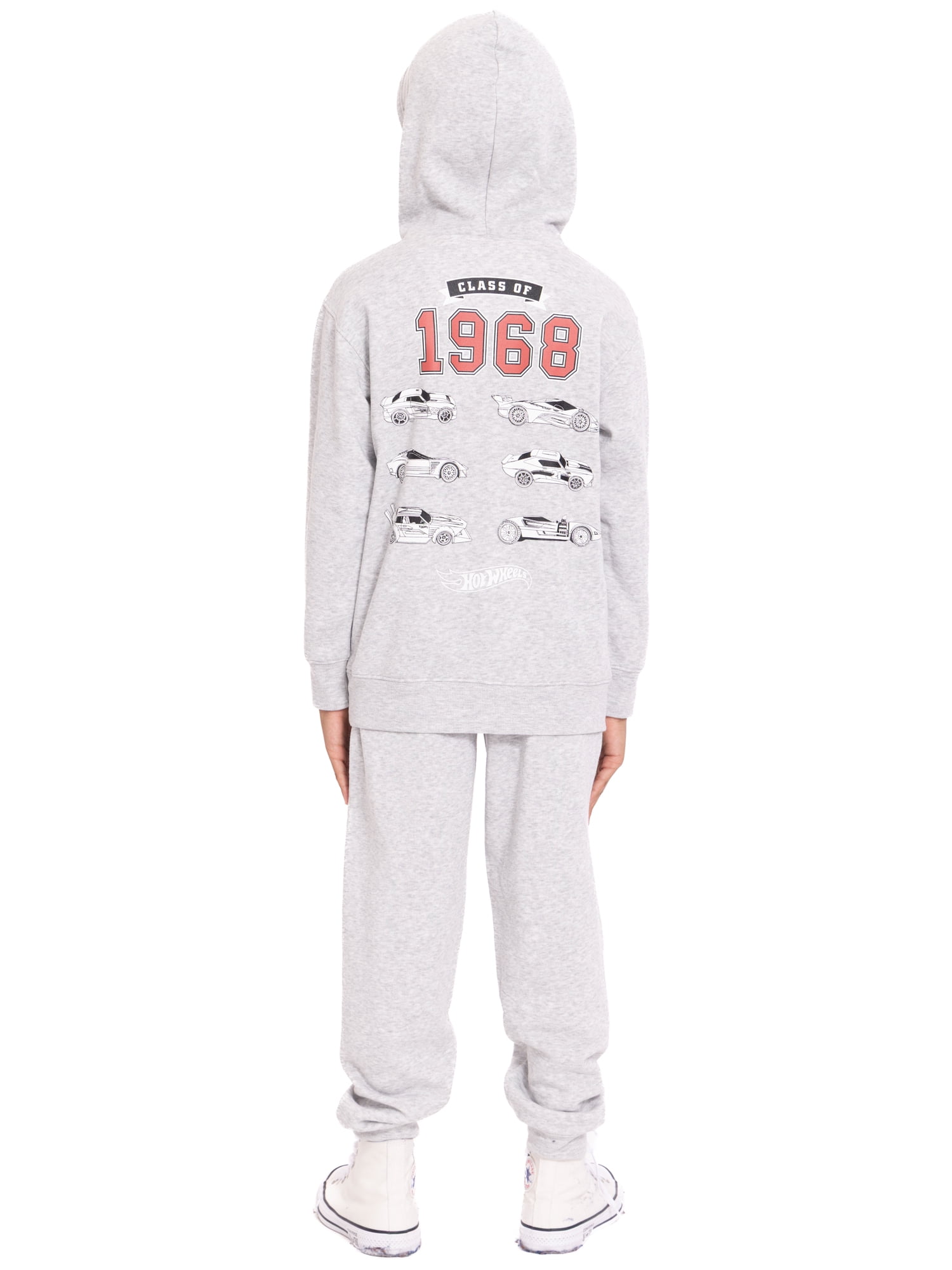 Hot Wheels Boy's Graphic Hoodie with Matching Jogger Pant, 2 Piece Set, Sizes 4-16