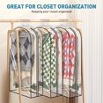 thumbnail image 2 of DAKOMM 43'' Garment Bag for Haning Clothes, 6 Pack 10'' Gusseted Suit Bag for Clothes, Shirts, Coats, Dresses, Plastic Protector for Clothes W/ PEVA Material, Waterproof & Odorless, Easy Clean, 2 of 7