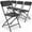 Black, variant on Arlopu 4 Pack Plastic Folding Chairs, Light-Weight Portable Chairs w/ Steel Frame for Indoor Outdoor, 330lbs Load Capacity