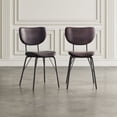 thumbnail image 4 of Jofran Owen Contemporary Modern Faux Leather Split-Back Upholstered Dining Chair (Set of 2), 4 of 6