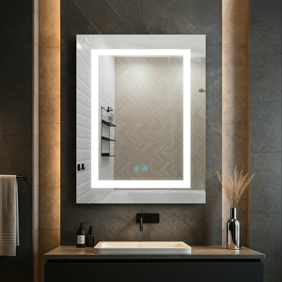 Blossom Rigel 20" LED Medicine Cabinet | Right Hinge | Aluminum Frame | Adjustable Shelves | Smart Memory