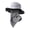 Gray, variant on Breathable Fisherman Hat With Detachable Face Shield Wide Brim UPF Sun Protection Quick Dry Mesh For Fishing Hiking Camping