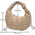 thumbnail image 7 of CoCopeaunt Hobo Bag Fashion Padded Cotton Chain Shoulder Bag Women Small Crossbody Handbag, 7 of 7