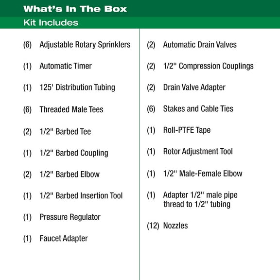 32ETI Easy to Install In-Ground Automatic Sprinkler System Kit