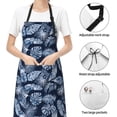 thumbnail image 6 of Lsque Tropical Leaves Waterproof Apron Chef Aprons for Men Heavy Duty Chemical Work Apron Extra Long Grilling Aprons with Adjustable Bib Apron, 6 of 9