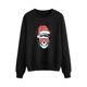 thumbnail image 2 of Sudadera de mujer Recortada Halloween Navidad Calavera Sudadera Pullover Top, 2 of 4