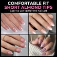 thumbnail image 2 of Short Almond Fake Nails 216pcs Pre-shape Gel Acrylic Nail Tips for Full Cover Nail Extension Home DIY Nail Salon 12 Sizes Gelly Tips, 2 of 7