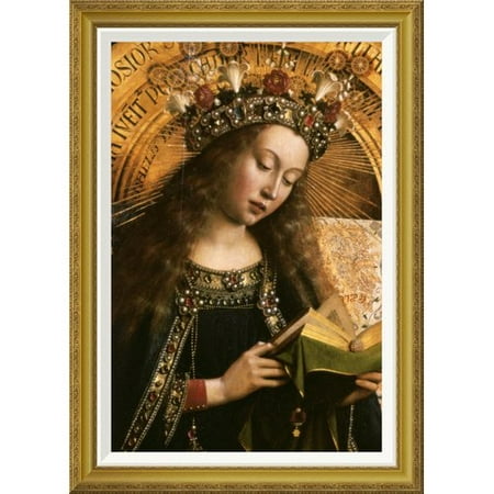 Van Eyck Ghent Altarpiece - Global Gallery 'The Virgin: Ghent Altarpiece' by Jan Van Eyck Framed Painting Print