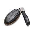 thumbnail image 2 of Vitodeco Leather Smart Key Fob Case Compatible with Nissan Versa, Sentra, Altima, Maxima, Rogue 2007-2022 (3 Buttons, Black), 2 of 5