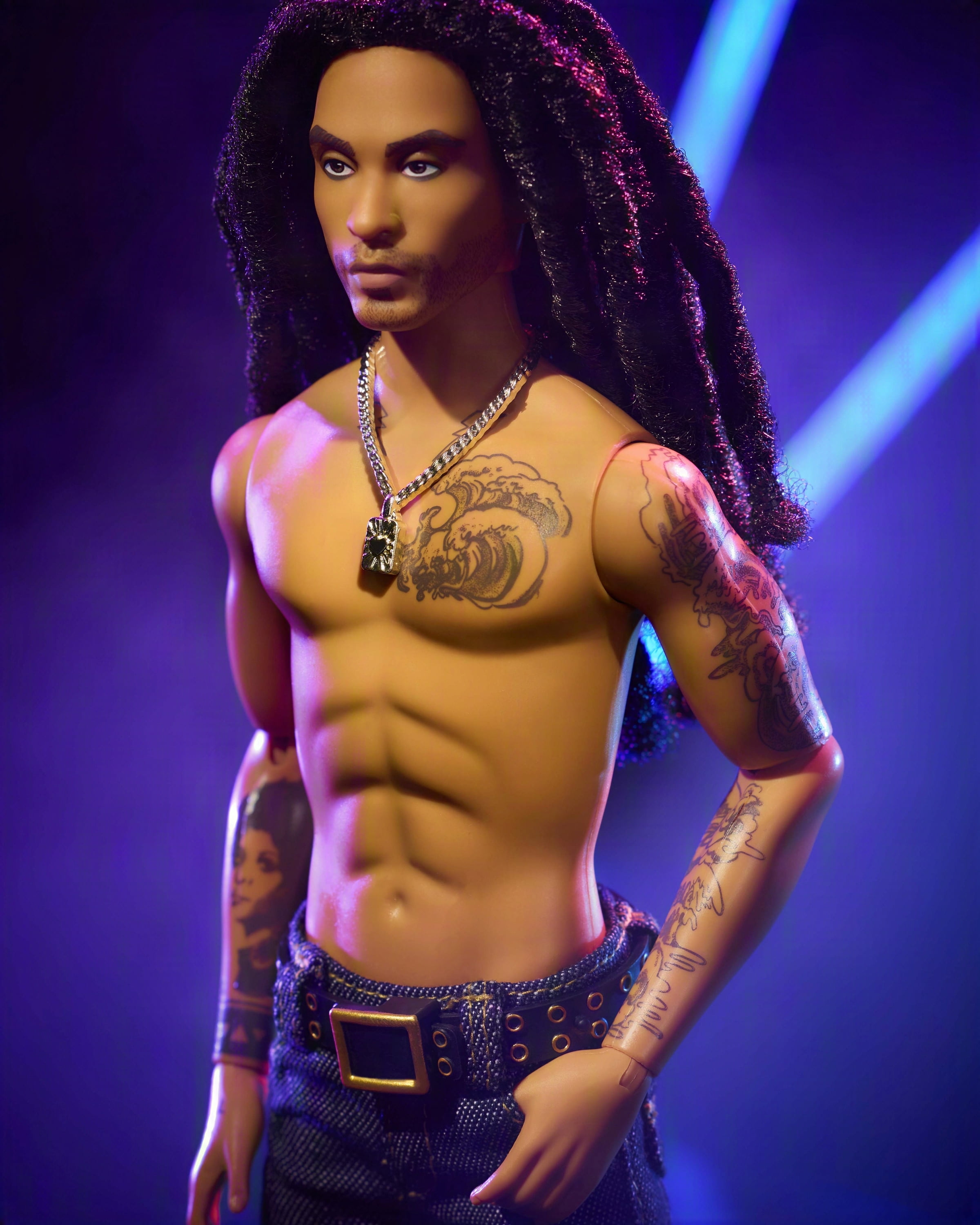 Barbie Signature Kenbassadors Lenny Kravitz Collectible Doll in Mesh Tank and Boot-Cut Jeans Outfit