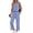 Grey Blue, variant on Womens Two Pieces Sets Summer Outfits Sleeveless Tops and Wide Leg Pants Matching Set Casual Loungewear