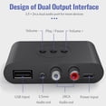 thumbnail image 4 of Bluetooth 5.2 Audio Receiver Nfc USB Flash Drive Rca 3.5mm Aux USB Stereo Music Wireless Adapter Wi- Perfet, 4 of 4