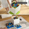 thumbnail image 4 of Folding Storage Box with Building Lid for Duplo Blocks L Collapsible Storage Bin QtToy Container for Lego Bricks (), 4 of 8