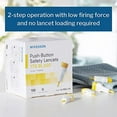 McKesson Safety Lancets, Sterile, PushButton, 17 Gauge Blade, 2 mm