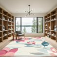 thumbnail image 2 of ODIKA 3'x5' Machine Washable Non-Slip Area Rug, Contemporary Blush Pink High Traffic Rug, Pink, 1082530, 2 of 7