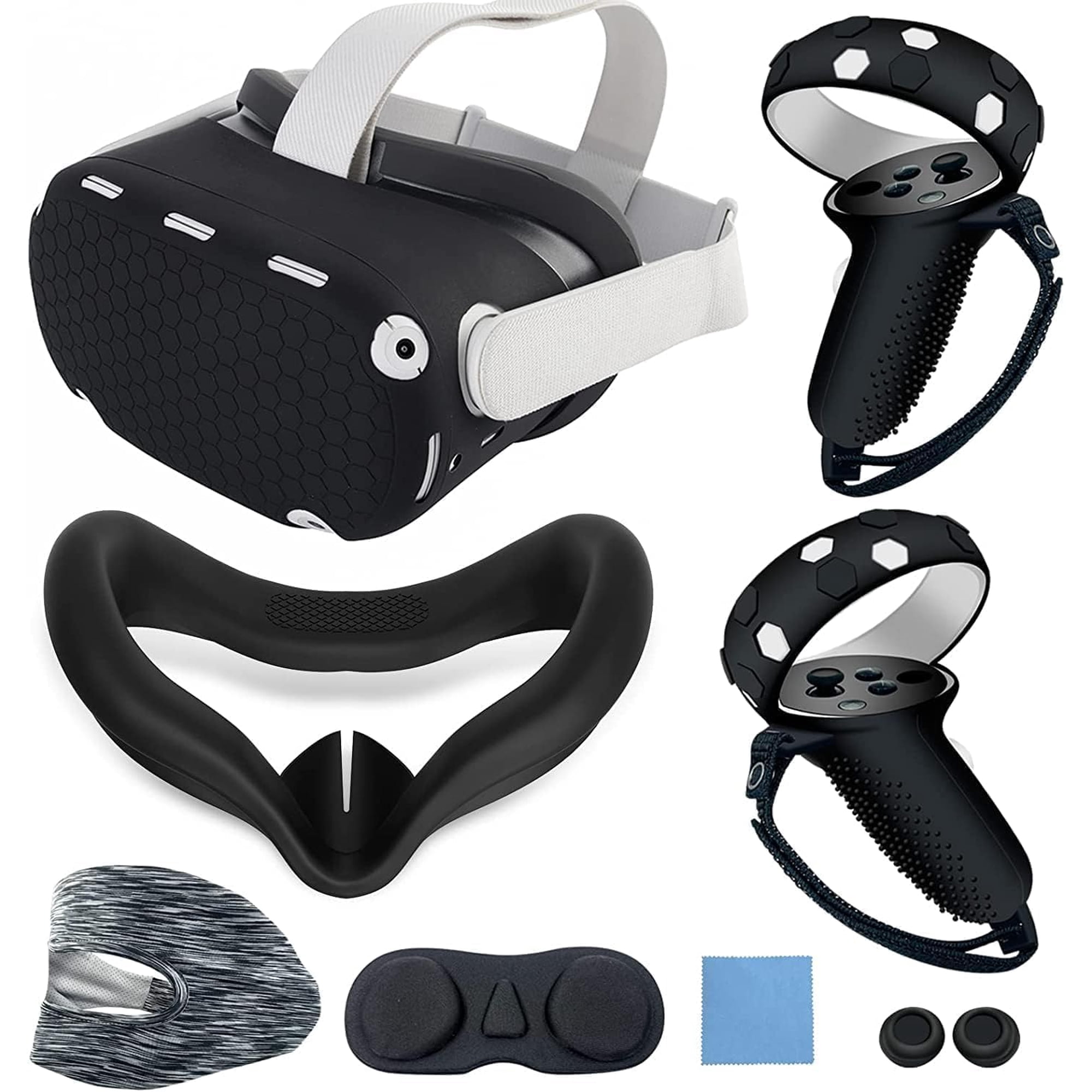 for Meta Quest 2 Silicone Cover, Protective Cover Accessories for Meta VR, Multi Colors Soft Shell Skin, Controller Grips & Face Cover Set