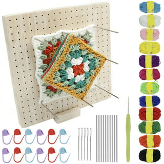  Boye Interlocking Needlepoint, Knitting, and Crochet Blocking  Boards, 12'' W x 12'' L, White, 4 Pc : Office Products