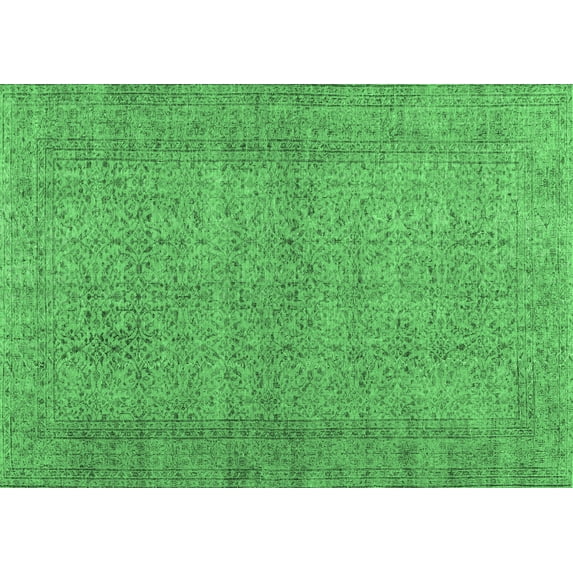 Ahgly Company Indoor Rectangle Persian Emerald Green Traditional Area Rugs, 5' x 8'