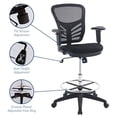 thumbnail image 3 of Modway Articulate Drafting Chair - Chaise de Bureau de Réception - Chaise de Table à Dessin en Noir, 3 of 5