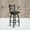 Black Vinyl Seat/Black Metal Frame, variant on Emma + Oliver Black Metal "X" Back Swivel Barstool, Black Vinyl Seat