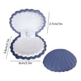 thumbnail image 3 of Velvet Storage Box Blue Seashell Velvet Jewelry Box for Earrings Rings and Necklaces Display Organizer with Velvet Lining(1Pcs) Rkxzt, 3 of 8